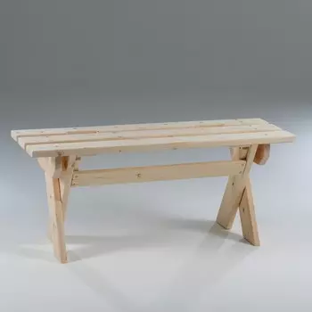 Лавка деревянная складная из хвои "Добропаровъ" 100х33х44.5 см, для бани, нагрузка до 160 кг