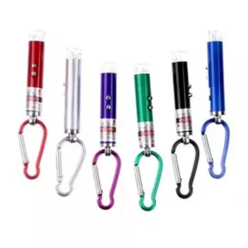 Лазер-брелок для ключей на карабине «Войнушка пикселей», в шоубоксе, МИКС