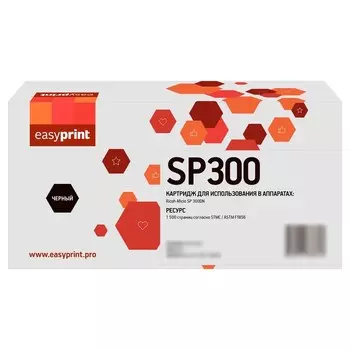 Лазерный картридж EasyPrint LR-SP300 для Ricoh Aficio SP 300DN (1 500стр.) черный, с чипом 1053585