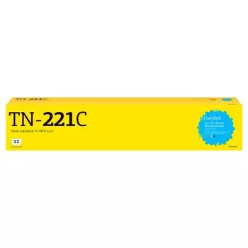 Лазерный картридж T2 TC-MTN-221C для Konica-Minolta BizHub C227/C287 (21000 стр.) голубой, 1053591