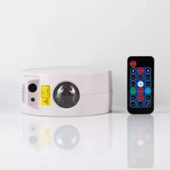 Световой прибор «Звёздное небо» 5 см, лазер, динамик, пульт ДУ, 5 В, свечение мульти