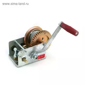 Лебедка ручная Forsage F-TRT1201C, барабанная, двухскоростная, 900 кг, стальной трос 10 м