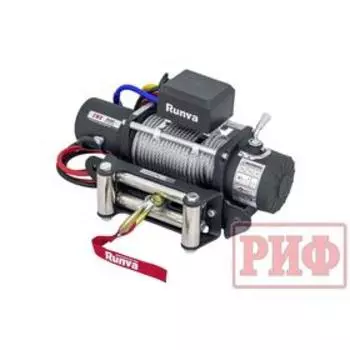 Лебёдка переносная РИФ 9500S c квадратом для фаркопа, стальной трос (облегченная)