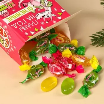 Леденцы в домике «Огненные планы» с соком, вкус: ассорти, 100 г.