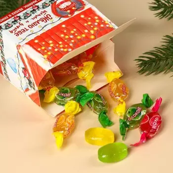 Леденцы в домике «Тепла и уюта» с соком, вкус: ассорти, 100 г.