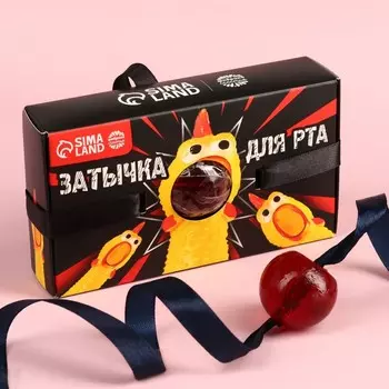 Леденец-кляп «Затычка для рта», вкус: клубники со сливками, 30 г.