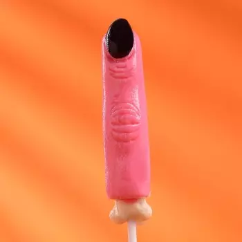 Леденец на палочке "Страшилка", розовый, 25 г