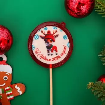 Леденец "НГ шарик с Олененком", 30 г