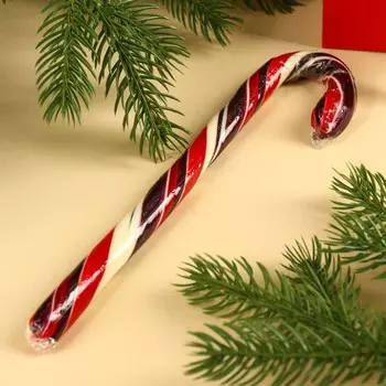 Леденец - трость новогодний «Загрузи новогоднее настроение», со вкусом смородины, 50 г