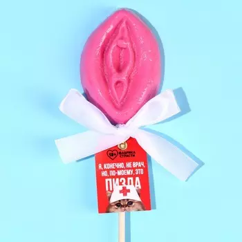 Леденец на палочке «Я, конечно, не врач», вкус: фруктовый, 45 г. (18+)