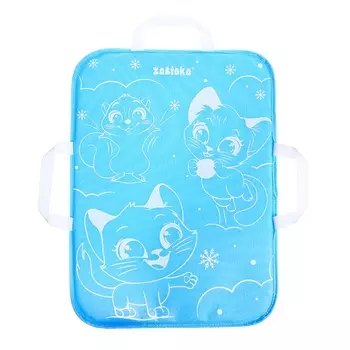 Ледянка мягкая, детская «Котята», 5440 см, голубая