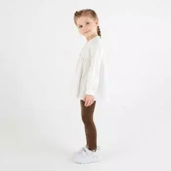 Леггинсы для девочки MINAKU: Casual Collection KIDS, цвет коричневый, рост 104 см