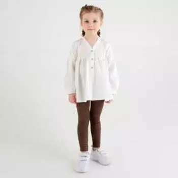 Леггинсы для девочки MINAKU: Casual Collection KIDS, цвет коричневый, рост 116 см