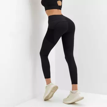 Леггинсы спортивные MINAKU: SPORTLY; цвет чёрный, р-р 42