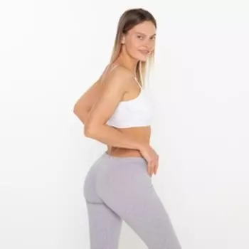 Леггинсы женские удлинённые, цвет серый меланж, размер 50