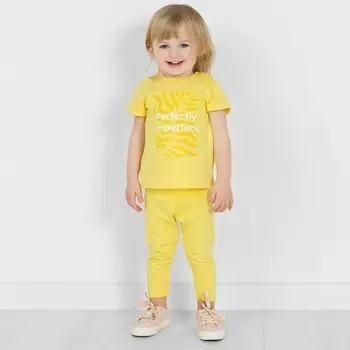 Легинсы, рост 74 см, цвет жёлтый