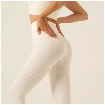 Легинсы спортивные Sangh, р. L, цвет молочный