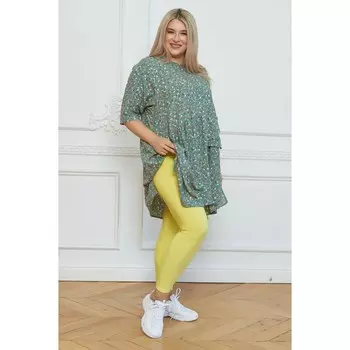 Легинсы женские, размер 56, цвет светло-жёлтый