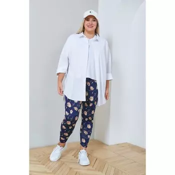 Легинсы женские, размер 58, цвет тёмно-синий