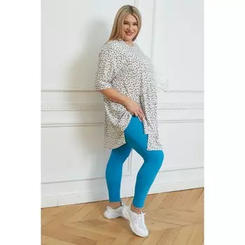 Легинсы женские, размер 62, цвет светло-голубой