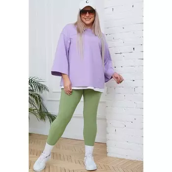 Легинсы женские, размер 66, цвет зелёный