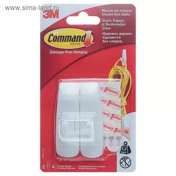 Легкоудаляемый крючок Средний 1,35 кг, Command