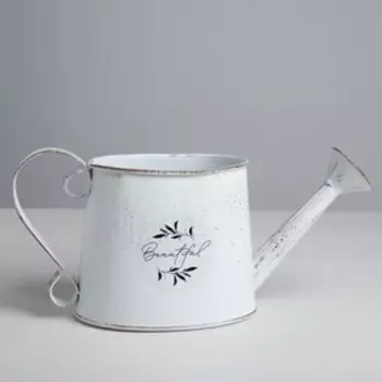 Лейка белая «Beautiful», 15 х11 х 12 см