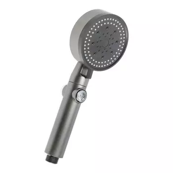 Лейка для душа ZEIN Z3541, d=90 мм, 5 режимов, кнопка «стоп», съёмный верх, графит