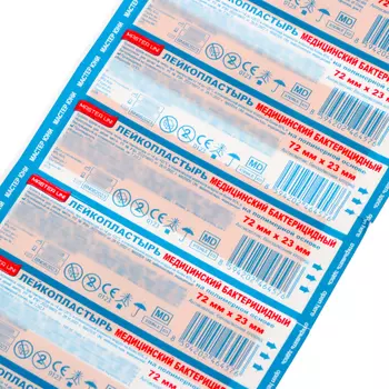 Лейкопластырь бактерицидный MASTER UNI на полимерной основе, 7.22.3 см