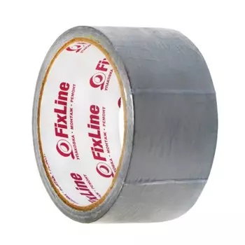 Лента армированная FixLine, стеклотканевая, серая, 48 мм 10 м