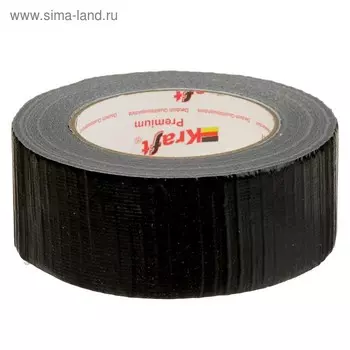 Лента армированная Kraft, клейкая, 50 мм х 50 м, чёрный