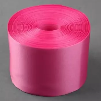 Лента атласная, 100 мм 100 ± 5 м, цвет розовый