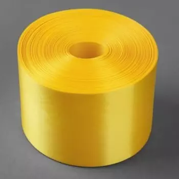 Лента атласная, 100 мм 100 ± 5 м, цвет жёлтый