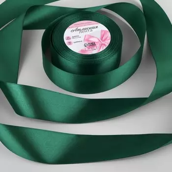 Лента атласная, 40 мм 23 ± 1 м, цвет зелёно-морской