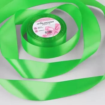 Лента атласная, 40 мм 23 ± 1 м, цвет зелёный №130