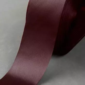 Лента атласная, 50 мм 100 ± 5 м, цвет бордовый