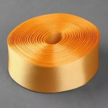 Лента атласная, 50 мм 100 ± 5 м, цвет золотой