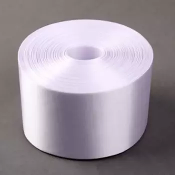 Лента атласная, 80 мм 100 ± 5 м, цвет белый