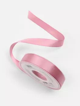 Лента атласная TEIRA, двухсторонняя, 20 мм, 25±1 м, розовая №158