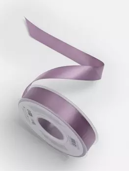 Лента атласная TEIRA, двухсторонняя, 20 мм, 25±1 м, сиреневая №0434