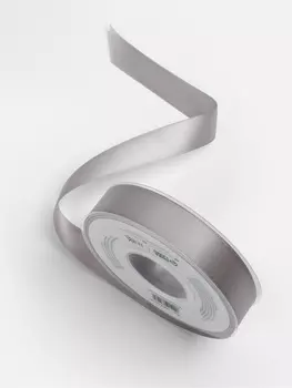 Лента атласная TEIRA, двухсторонняя, 20 мм, 25±1 м, цвет серебряный №837