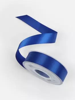 Лента атласная TEIRA, двухсторонняя, 25 мм, 25±1 м, синяя №0329