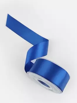 Лента атласная TEIRA, двухсторонняя, 38 мм, 25±1 м, синяя №0329