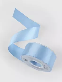 Лента атласная TEIRA, двухсторонняя, 38 мм, 25±1 м, светло-голубой №332