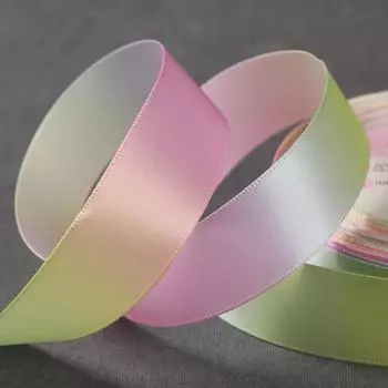 Лента атласная «Радуга», 25 мм 18 ± 1 м, разноцветная