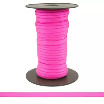 Лента бретельная блестящая люминисцентная 10 мм/50 м, цвет фуксия