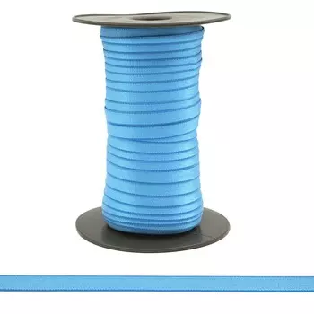 Лента бретельная блестящая люминисцентная 10 мм/50 м, цвет голубой