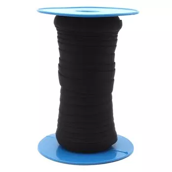 Лента бретельная матовая 15 мм/50 м, цвет чёрный