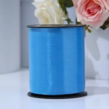 Лента упаковочная для декора и подарков, синяя, 0.5 см 500 м