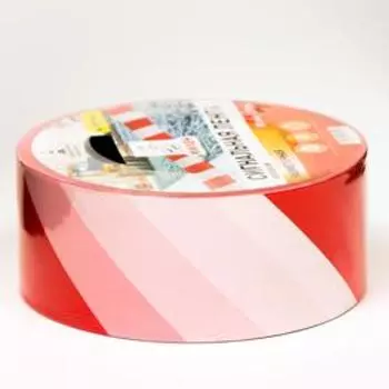 Лента для ограждений Милен 50мм*200м, бело-красная, неклейкая